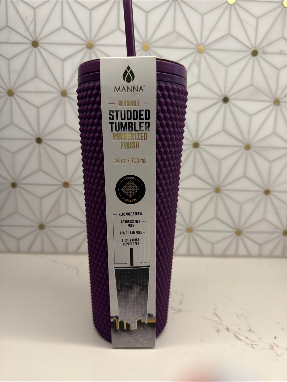 Manna 24oz Studded Tumbler - Purple